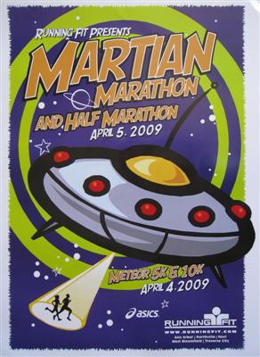 The Martian Marathon Poster - Suitable for framing.